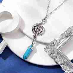 Synthetic Turquoise Pendant Necklaces&nbsp;NJEW-JN04694-02