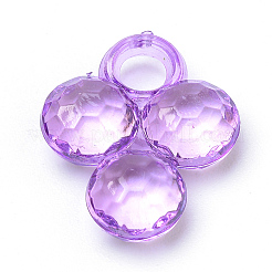 透明なアクリルパーツ  フラットラウンド  訴え  ミックスカラー  17.5x14.5x4.5mm  穴：3mm&nbsp;X-TACR-S144-53