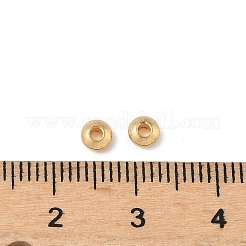 イオンプレーティング（IP）304ステンレススチールスペーサービーズ  ロンデル  18KGP本金メッキ  4x2mm  穴：1.6mm&nbsp;LS-STAS-E460-09G-A01