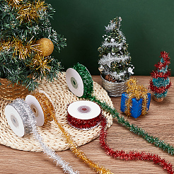 4 Rolls 4 Colors Shiny Tinsel Hanging Garland&nbsp;AJEW-FG0002-88