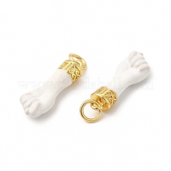 Eco-Friendly Rack Plating Brass Enamel Pendants&nbsp;KK-F845-36G-03