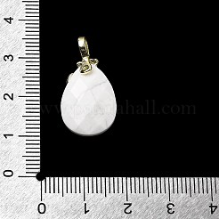 Natural Howlite Faceted Teardrop Pendants&nbsp;KK-D021-03A-G