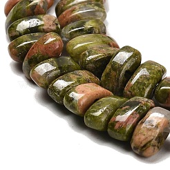 天然石ユナカイトビーズ連売り  長方形  9x4x4.5mm  穴：1mm  約93個/連  15.28インチ（38.8cm）&nbsp;G-Q167-B17-01