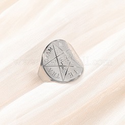 304ステンレススチールカフリング  スター  カドミウムフリーと鉛フリー＆ニッケルフリー  ステンレス鋼色  20mm&nbsp;RJEW-D337-05P