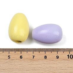 Spray Painted Wood European Beads&nbsp;WOOD-F017-10