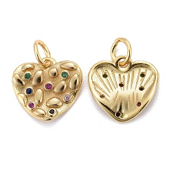 Brass Micro Pave Colorful Cubic Zirconia Charms&nbsp;LS-KK-P192-06G