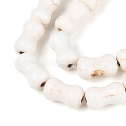 合成ハウライトビーズ連売り  骨の形状  13~13.5x7.5~8mm  穴：1mm  約28個/連  14.57インチ（37cm）&nbsp;G-N352-12