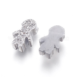 イミテーションドゥルージー天然石樹脂ビーズ  男の子  ミックスカラー  10.7x7x3mm  穴：1.2mm&nbsp;RESI-L026-G