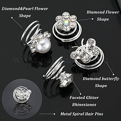 Spiral Hair Pin Coil Iron Hair Accessories&nbsp;OHAR-SP0001-12B