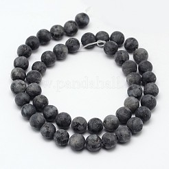 天然ラルビカイトビーズ連売り  艶消し  ラウンド  8mm  穴：1mm  約48個/連  15.1インチ&nbsp;X-G-D692-8mm