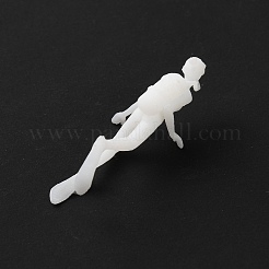 ダイバー樹脂装飾  DIYシリコンモールド用  ホワイト  27x10.5x9.5mm&nbsp;DIY-WH0591-042A