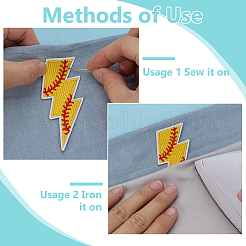 16Pcs 8 Styles Sport Theme Polyester Iron on/Sew On Patches&nbsp;PATC-FG0003-17