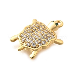 Brass Micro Pave Cubic Zirconia Charms&nbsp;KK-B131-02G-01