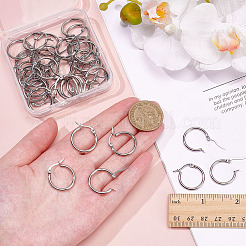 40Pcs 304 Stainless Steel Hoop Earrings for Women&nbsp;EJEW-ME0001-11