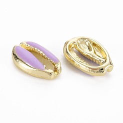 ラックメッキ合金チャーム  エナメル  カドミウムフリー＆鉛フリー  カウリシェル  ライトゴールド  ミックスカラー  12x19x4.5mm&nbsp;PALLOY-S132-245B-RS