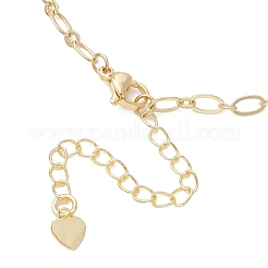 Brass Micro Pave Clear Cubic Zirconia Ring & Heart Link Bracelets&nbsp;BJEW-JB13158