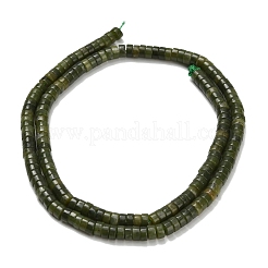 天然中国南部翡翠ビーズ連売り  ディスク  ヒシビーズ  4x2~2.5mm  穴：0.7mm  約158~160個/連  14.96''~15.16''（38~38.5センチメートル）&nbsp;G-Z110-A02-2x4mm-02