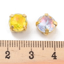 Flat Round Opal Sew On Rhinestones&nbsp;RGLA-G024-11A-G