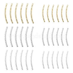 90Pcs 3 Colors Brass Tube Beads&nbsp;KK-YW0002-08A