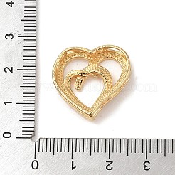 PVD真空メッキ304ステンレスペンダント  ハートチャーム  ゴールドカラー  21.5x21.5x5.5mm  穴：4.5x2.5mm&nbsp;STAS-R232-06G