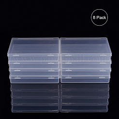 クリアプラスチックビーズ収納ケース  直方体の  透明  11.8x9.8x2cm  8個/セット&nbsp;CON-BC0004-63