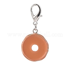 Doughnut with Strawberry Resin Pendants Decorations Set&nbsp;HJEW-JM00821