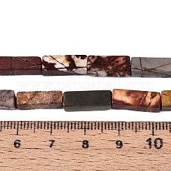天然ピカソジャスパー/多色ジャスパービーズ連売り  直方体の  13~13.5x4~5x4~5mm  穴：1~1.2mm  約30個/連  15.16~15.35'''（38.5~39センチメートル）&nbsp;G-T141-104