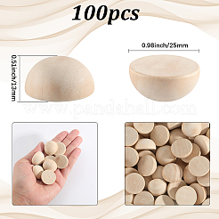 100Pcs Unfinished Natural Wood Cabochons&nbsp;WOOD-SP0001-54