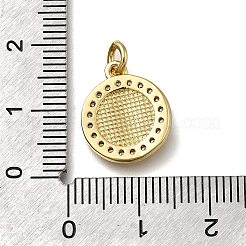 Brass Micro Pave Clear Cubic Zirconia Pendants&nbsp;ZIRC-I070-073G