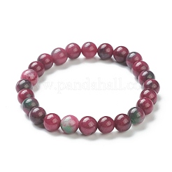 Dyed Natural Jade Beaded Stretch Bracelets&nbsp;BJEW-A117-C-04