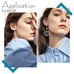 80Pcs 4 Style 304 Stainless Steel Stud Earring Findings and 90Pcs Ear Nuts&nbsp;STAS-UN0034-92
