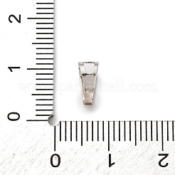 真鍮製バチカン  カドミウムフリー＆鉛フリー  ラックめっき  長持ちメッキ  プラチナ  8.5x4x5mm  穴：2x5mm&nbsp;KK-D378-27P