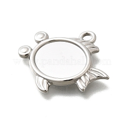 304 Stainless Steel Pendant Cabochon Settings&nbsp;STAS-E545-04B-P