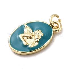 Brass Enamel Pendants&nbsp;KK-P338-10G-02