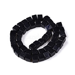 Synthetic Blue Goldstone Beads Strands&nbsp;G-T139-8x8-18B