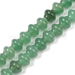 天然石グリーンアベンチュリンビーズ連売り  ランタン  9x7mm  穴：0.8mm  約52~53個/連  15.35''~15.55''（39~39.5センチメートル）&nbsp;G-P595-C03-01