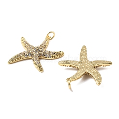 Brass Micro Pave Cubic Zirconia Pendants&nbsp;KK-R229-08G