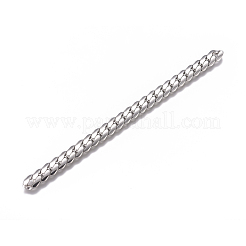 変色しにくい201ステンレススチール製キューバチェーン  溶接されていない  ステンレス鋼色  8.5x6x2mm&nbsp;CHS-G017-16P