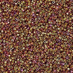 MIYUKIデリカビーズ  シリンダー  日本製シードビーズ  11/0  （db0501) 24ktゴールドアイリス  1.3x1.6mm  穴：0.8mm  約2000PCS /ボトル  10 G /ボトル&nbsp;SEED-JP0008-DB0501