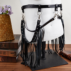 Imitation Leather Tassel Chain Belt&nbsp;AJEW-WH20006-20