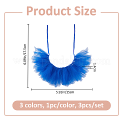 3Pcs 3 Colors Polyester Pet Dog Tutu Skirt&nbsp;AJEW-FH0006-75