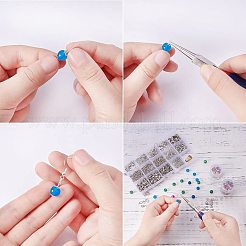 メタルジュエリーパーツセット  プラチナ  17.4x10x2.15cm&nbsp;DIY-PH0018-07P