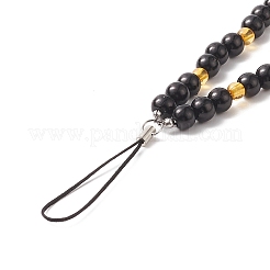 Mushroom & ABS Plastic Imitation Pearl Phone Hand Strap Chains&nbsp;HJEW-JM00896