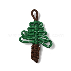 ナイロンの大きなペンダント  クリスマスツリー  濃い緑  120~130x73~77x10mm  穴：20x8mm&nbsp;FIND-H054-02D