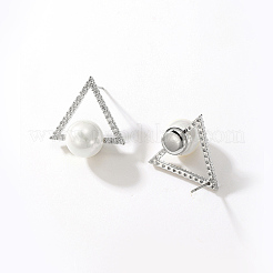 Elegant Triangle Brass Stud Earrings&nbsp;YL4507-2
