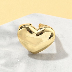 Brass Adjustable Open Cuff Ring for Women&nbsp;RJEW-A065-03G