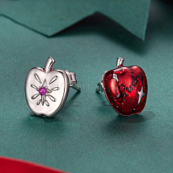 Christmas 925 Sterling Silver Cubic Zirconia Stud Earrings&nbsp;FS-WGF8A93-01