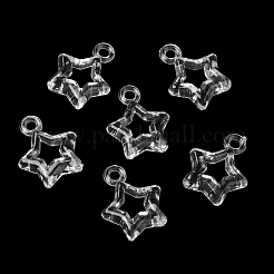 透明なアクリルパーツ  スター  透明  20x16.5x5mm  穴：2.4mm  約997個/500g&nbsp;OACR-C016-20