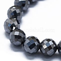 天然テラヘルツ石ビーズ連売り  ファセット（64ファセット）  ラウンド  6mm  穴：0.8mm  約62~67個/連  15.16~15.55インチ（38.5~39.5cm）&nbsp;G-G927-36