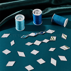300pcs 3 style Rhombus Acrylic Mirror Sew on Rhinestone&nbsp;DIY-PH0013-84